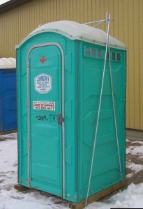Portable toilet, portable washroom, Johnson's Sanitation Service
