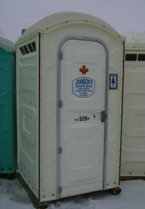 Portable toilet, portable washroom, Johnson's Sanitation Service