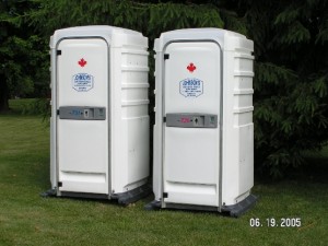 Portable toilet, portable washroom, Johnson's Sanitation Service, Sink Rentals, Septic Services