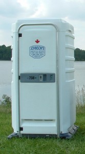 Portable toilet, portable washroom, Johnson's Sanitation