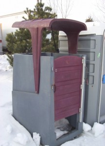 Portable toilet high rise construction,Portable toilet, portable washroom, Johnson's Sanitation Service, Sink Rentals, Septic Services, Septic Tank Pumped, Construction, Parties, Special Events, Back Yard Gatherings