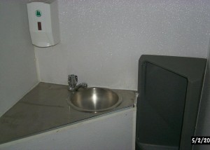 Washroom trailer sink,Portable toilet, portable washroom, Johnson's Sanitation Service, Sink Rentals, Septic Services, Septic Tank Pumped, Construction, Parties, Special Events, Back Yard Gatherings