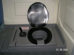 Portable toilet, portable washroom, Johnson's Sanitation Service